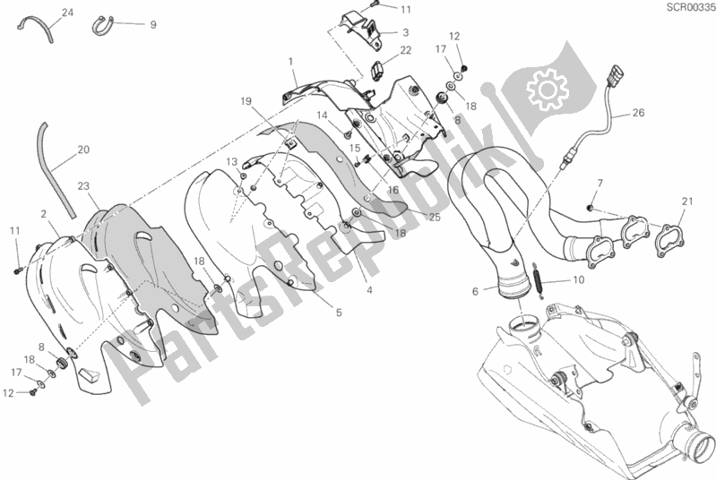 All parts for the 31b - Exhaust System of the Ducati Streetfighter V4 S Thailand 1103 2020